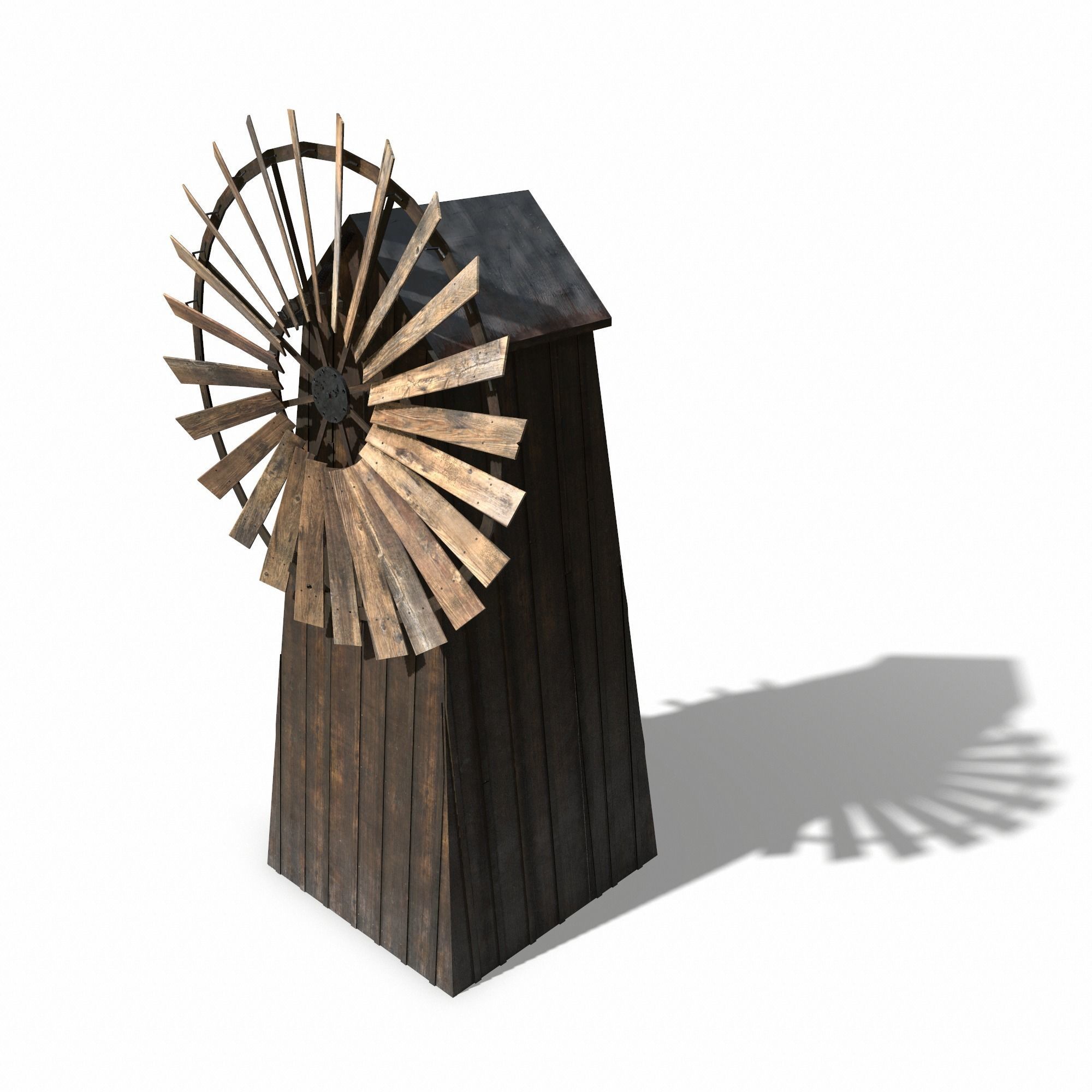 Windmill - Slav Architecture Low-poly 3D model_6