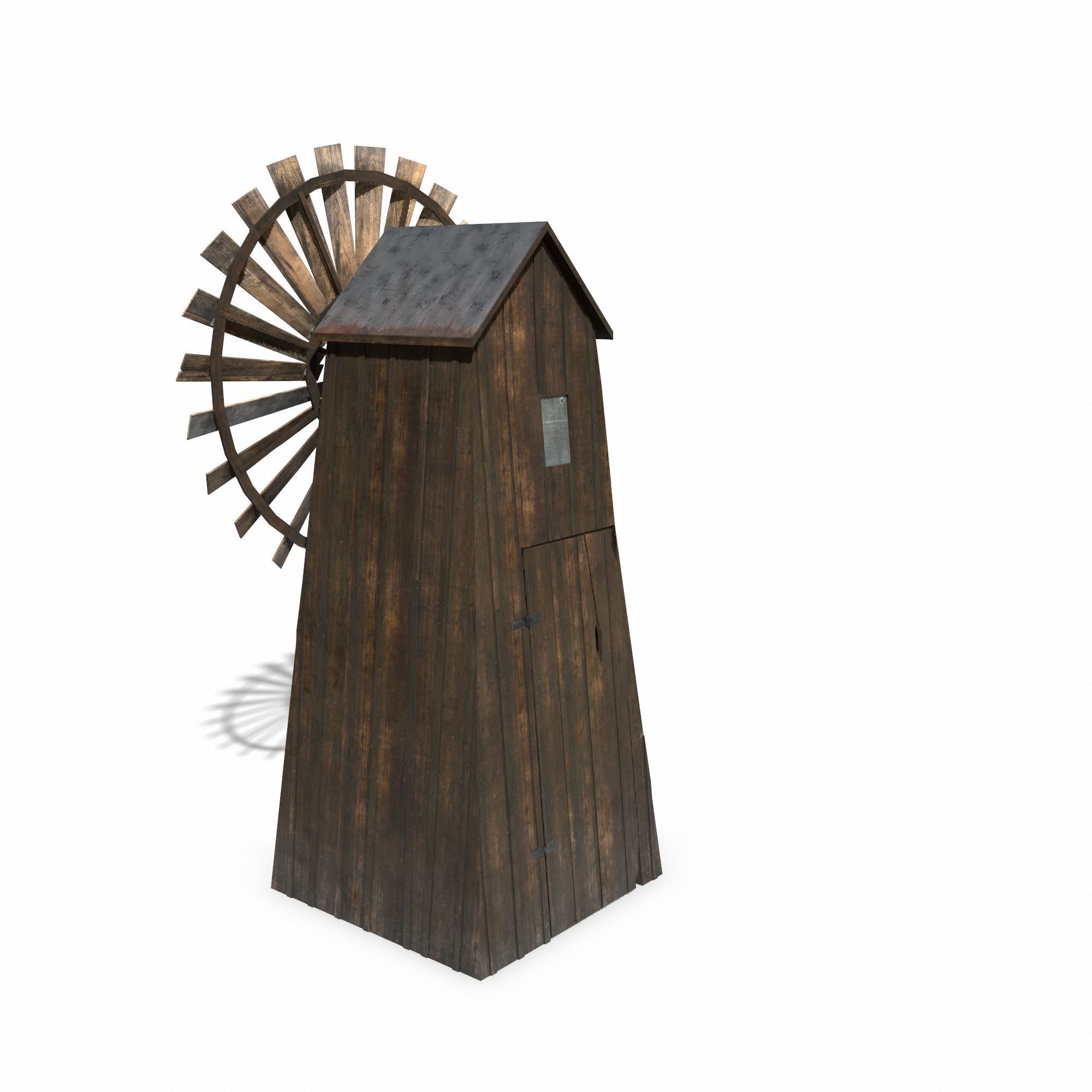 Windmill - Slav Architecture Low-poly 3D model_7