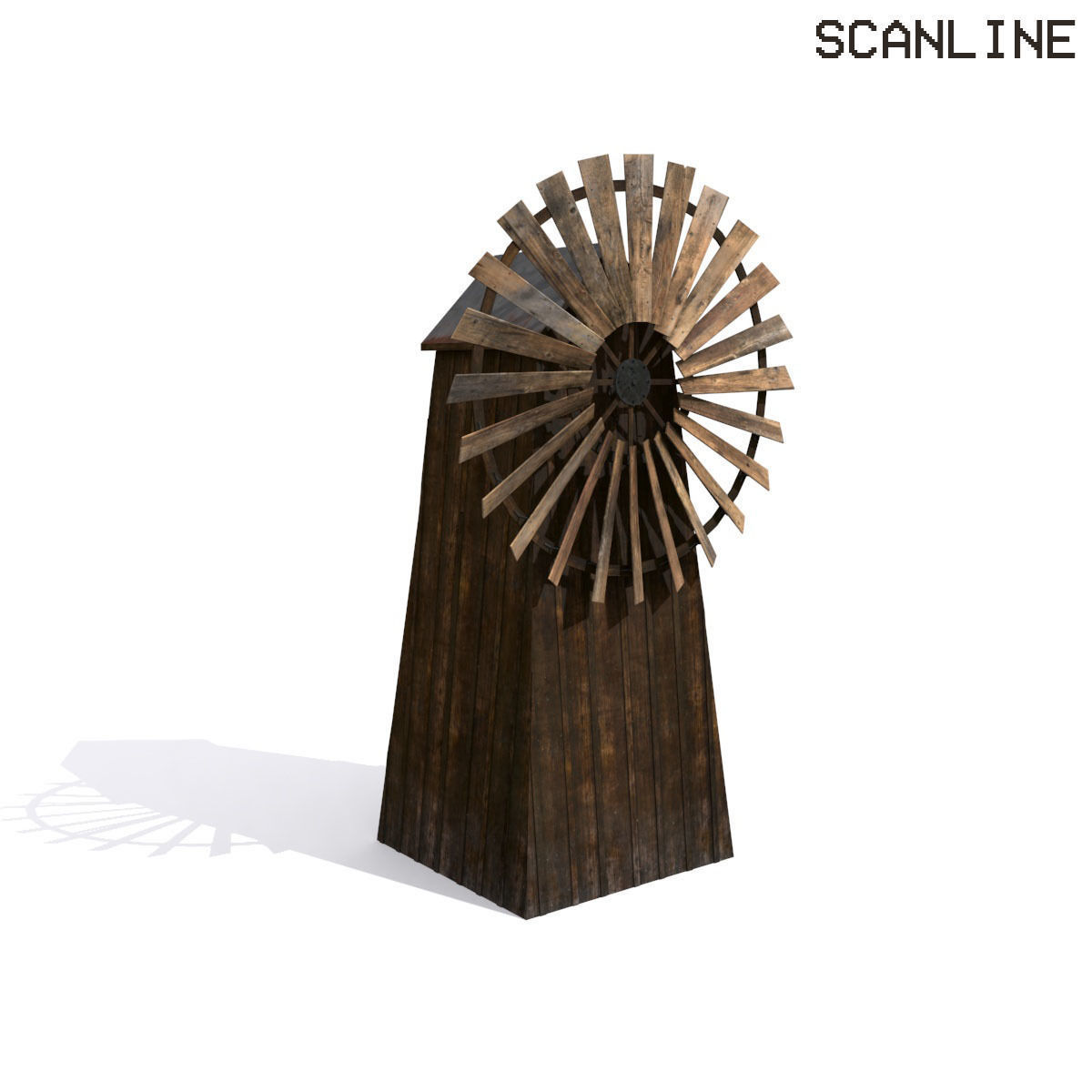 Windmill - Slav Architecture Low-poly 3D model_22