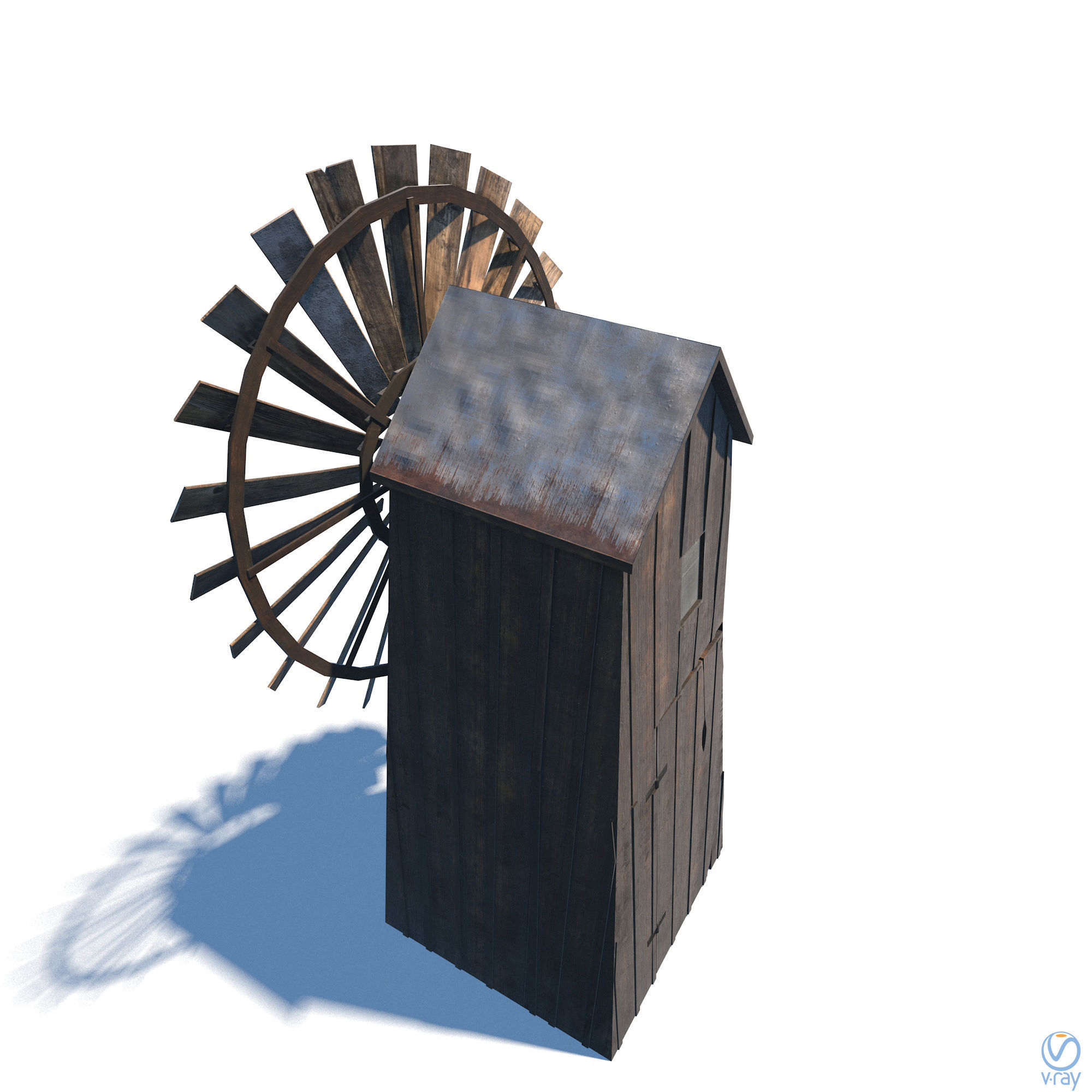 Windmill - Slav Architecture Low-poly 3D model_16