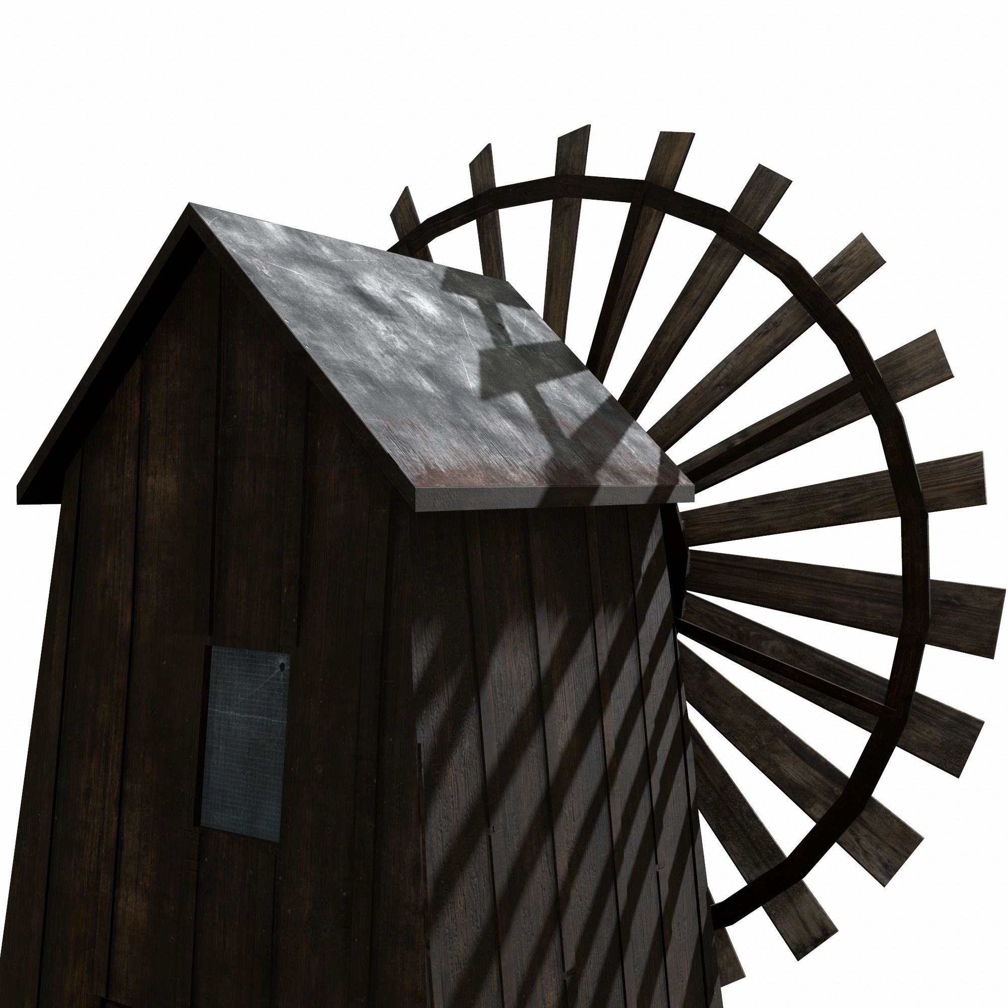Windmill - Slav Architecture Low-poly 3D model_9