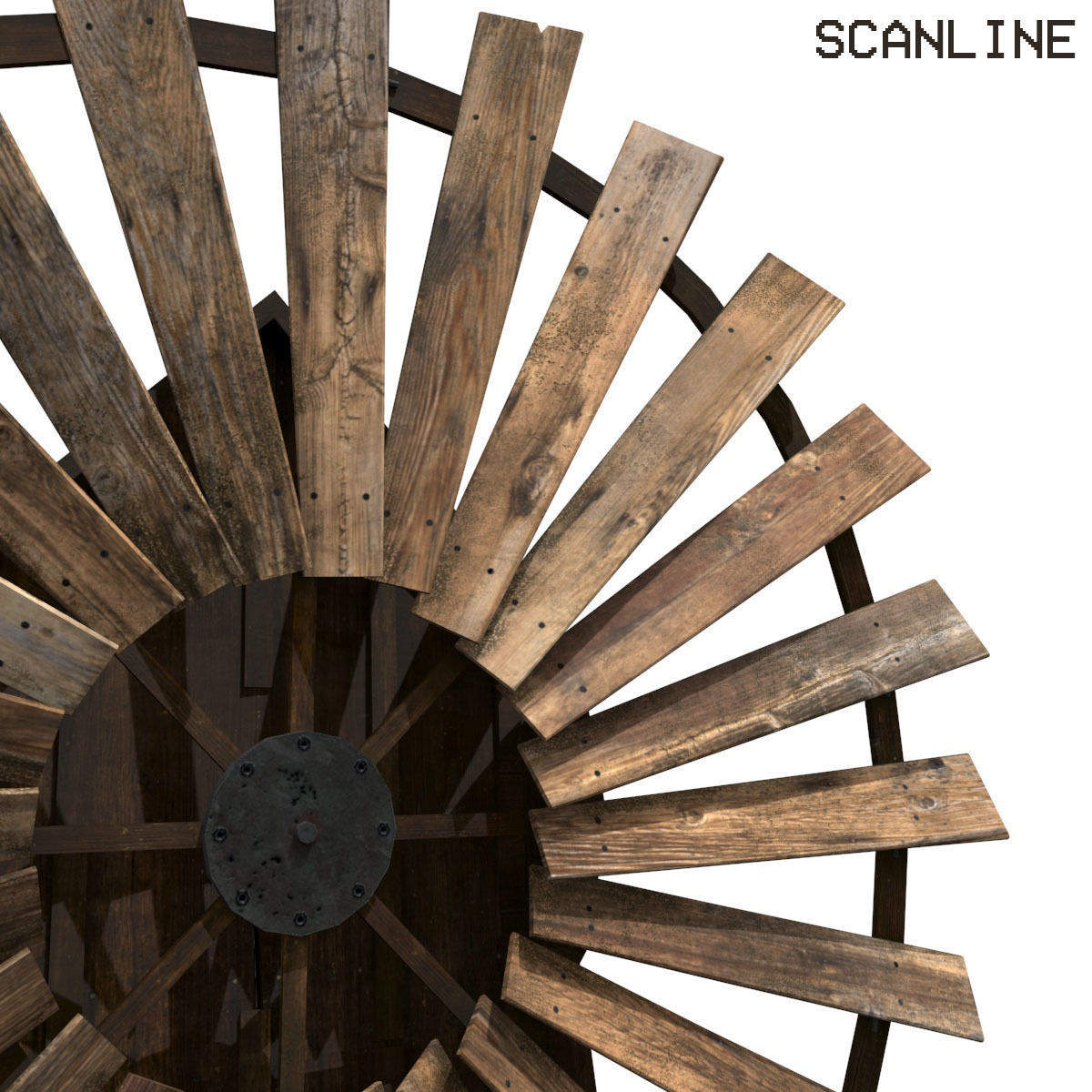 Windmill - Slav Architecture Low-poly 3D model_19