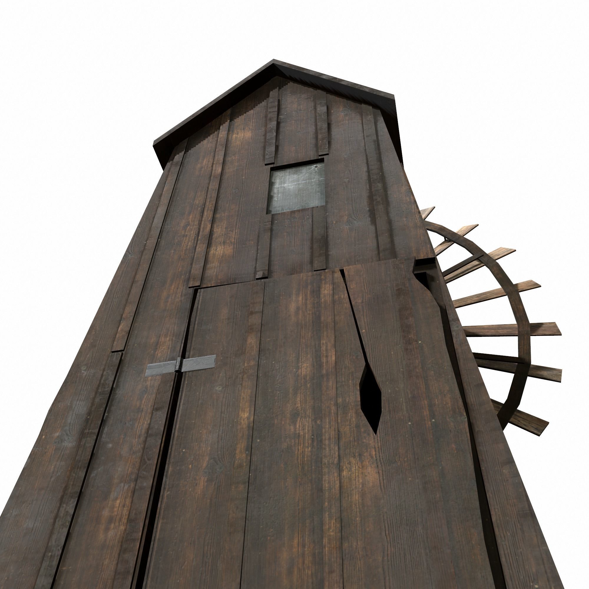 Windmill - Slav Architecture Low-poly 3D model_11