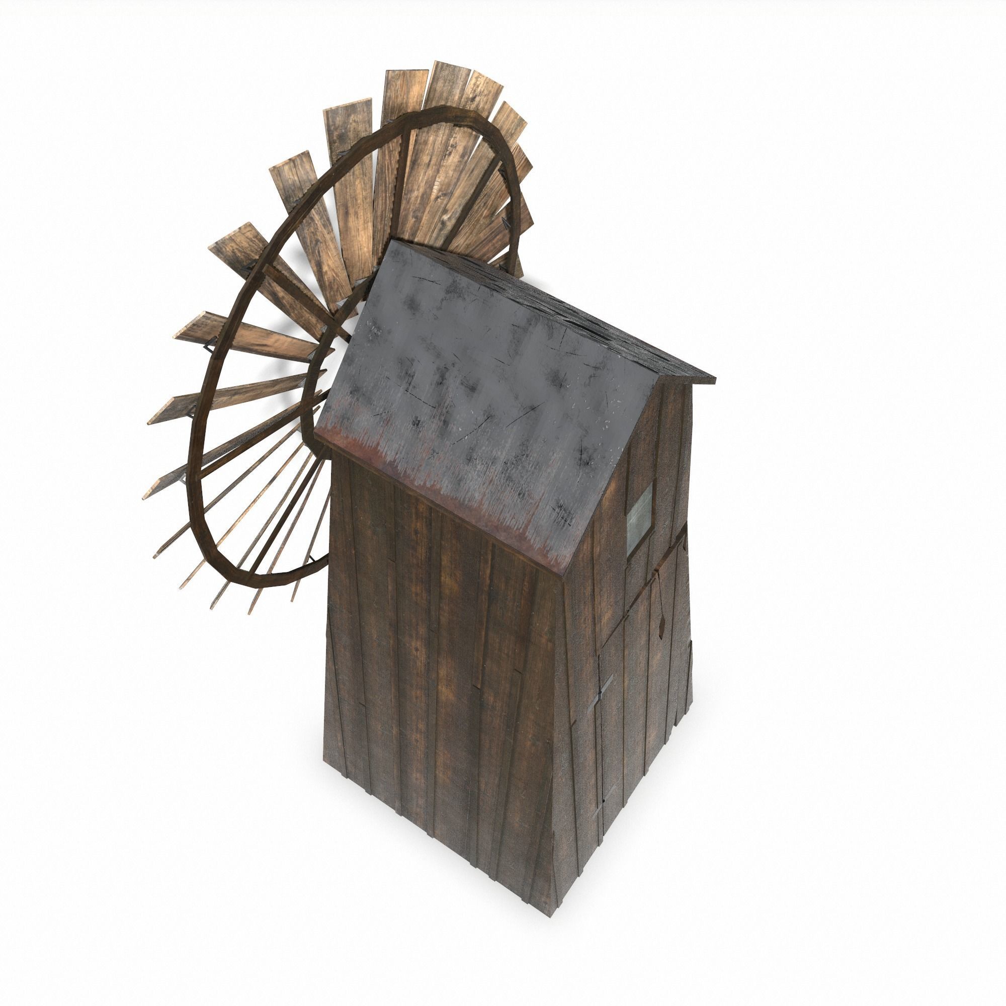 Windmill - Slav Architecture Low-poly 3D model_12