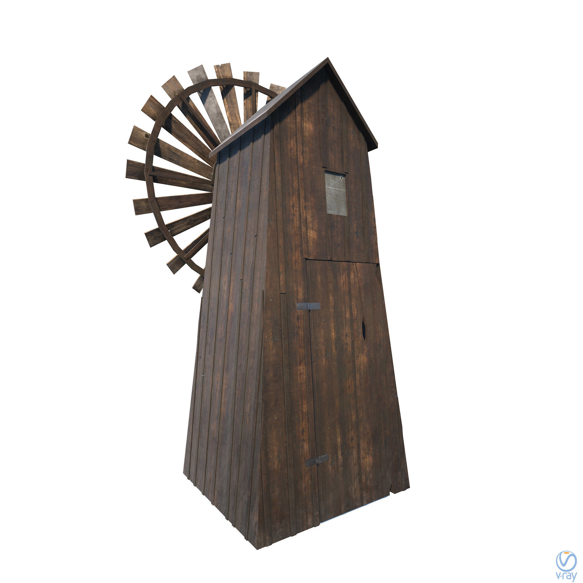 Windmill - Slav Architecture Low-poly 3D model_15