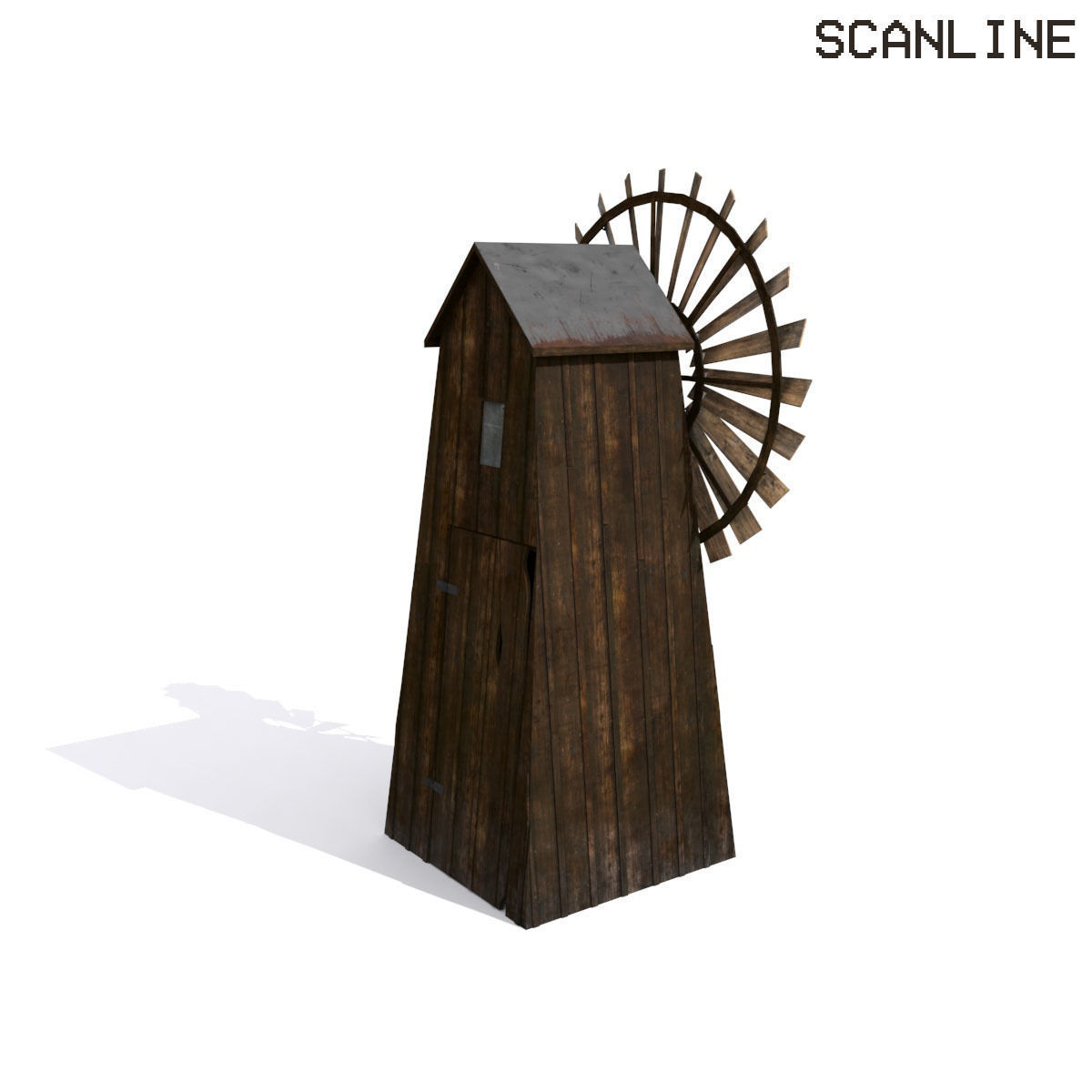 Windmill - Slav Architecture Low-poly 3D model_21
