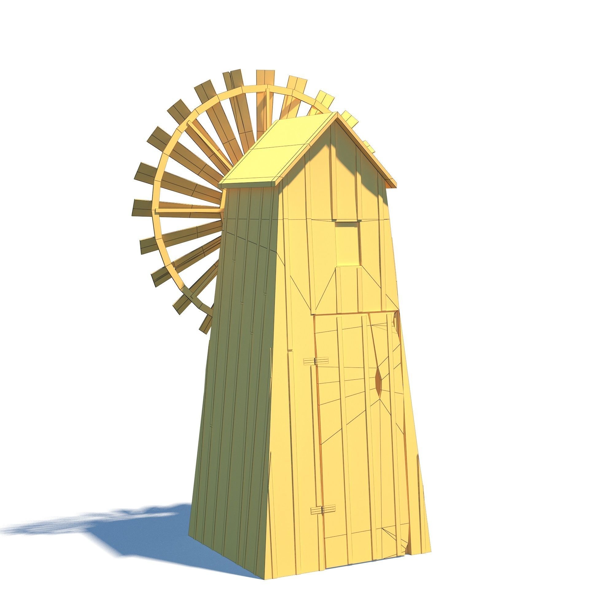 Windmill - Slav Architecture Low-poly 3D model_24