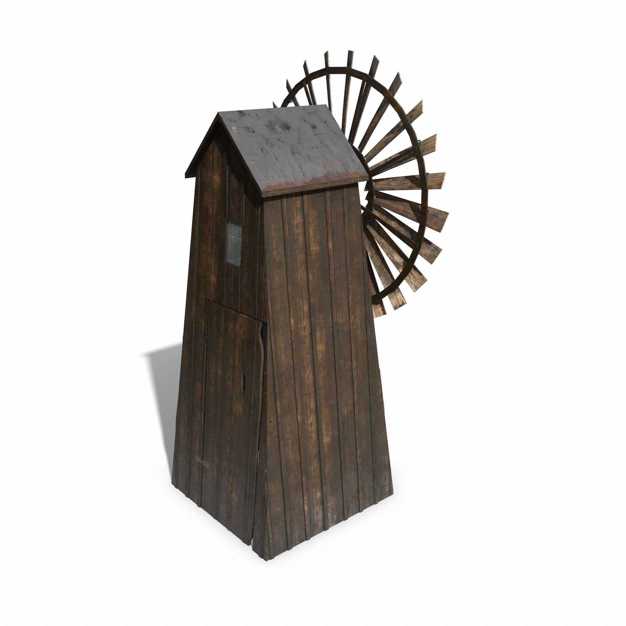 Windmill - Slav Architecture Low-poly 3D model_8