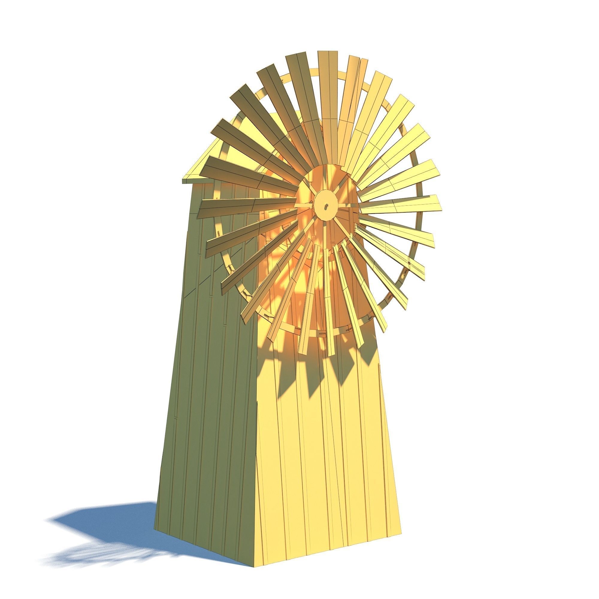 Windmill - Slav Architecture Low-poly 3D model_25