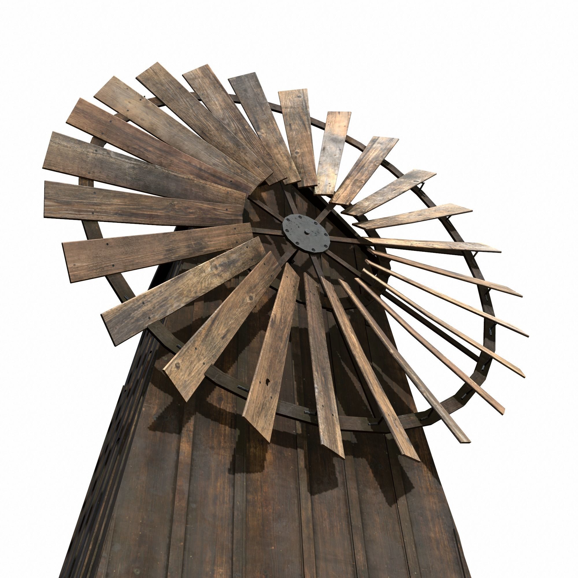 Windmill - Slav Architecture Low-poly 3D model_10