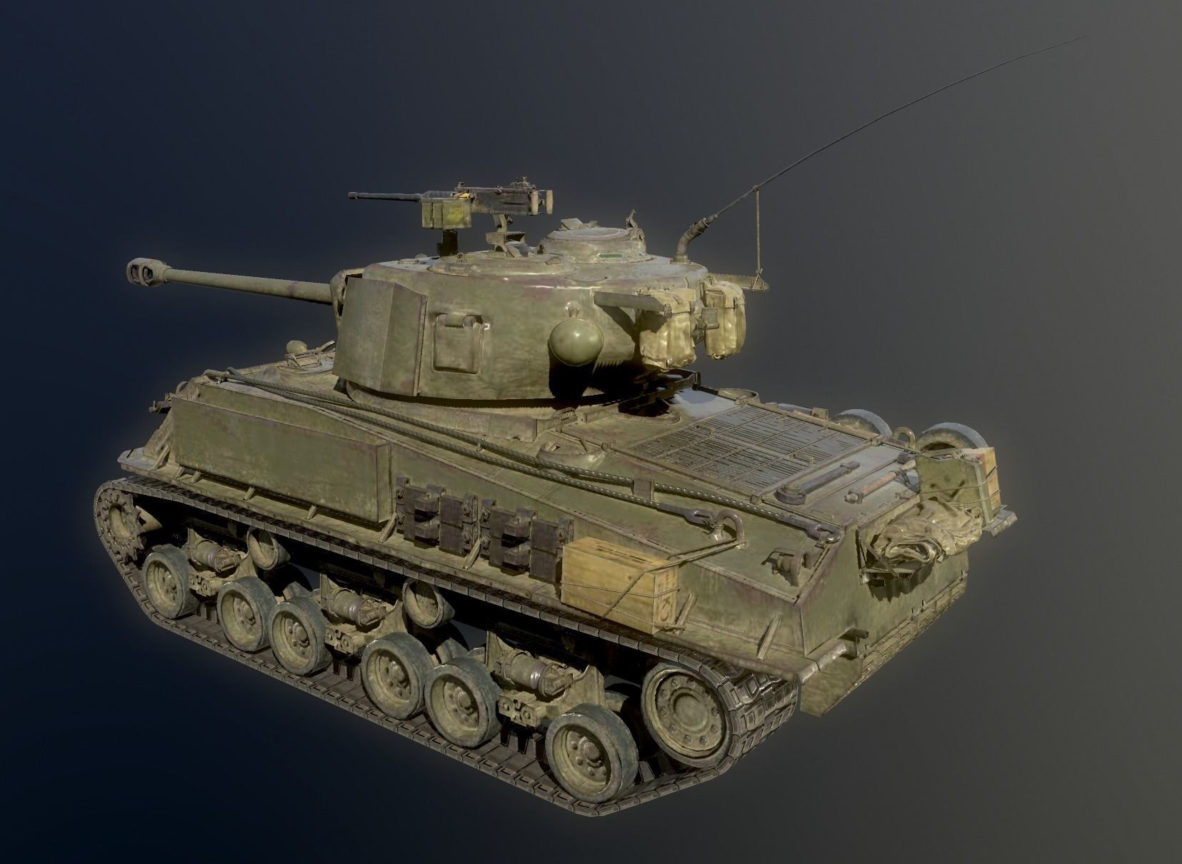 America M4 Sherman Medium Tank USA 3D model_1