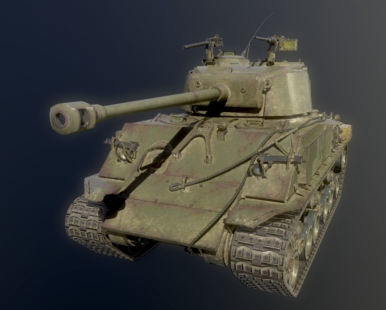 America M4 Sherman Medium Tank USA 3D model_3