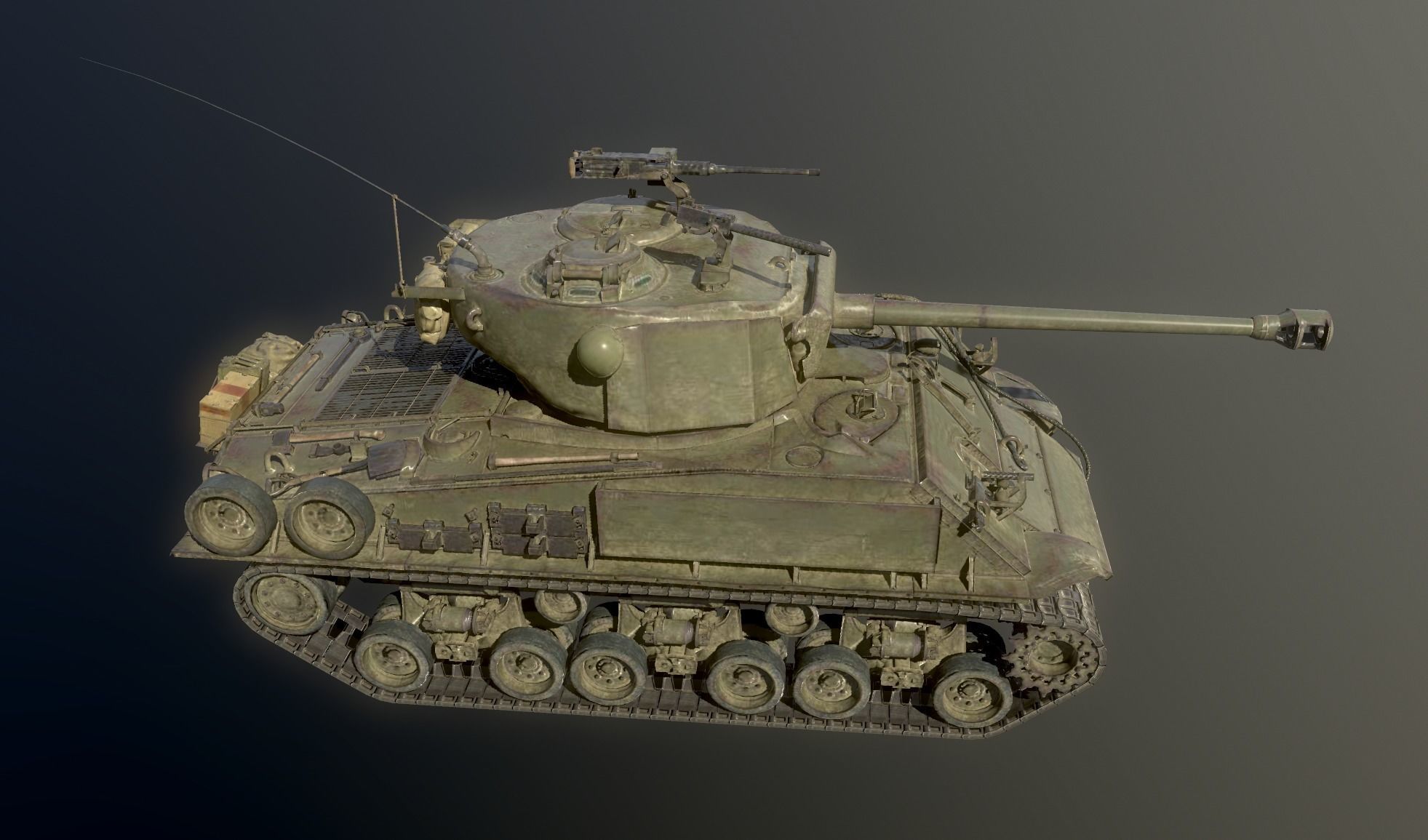 America M4 Sherman Medium Tank USA 3D model_2