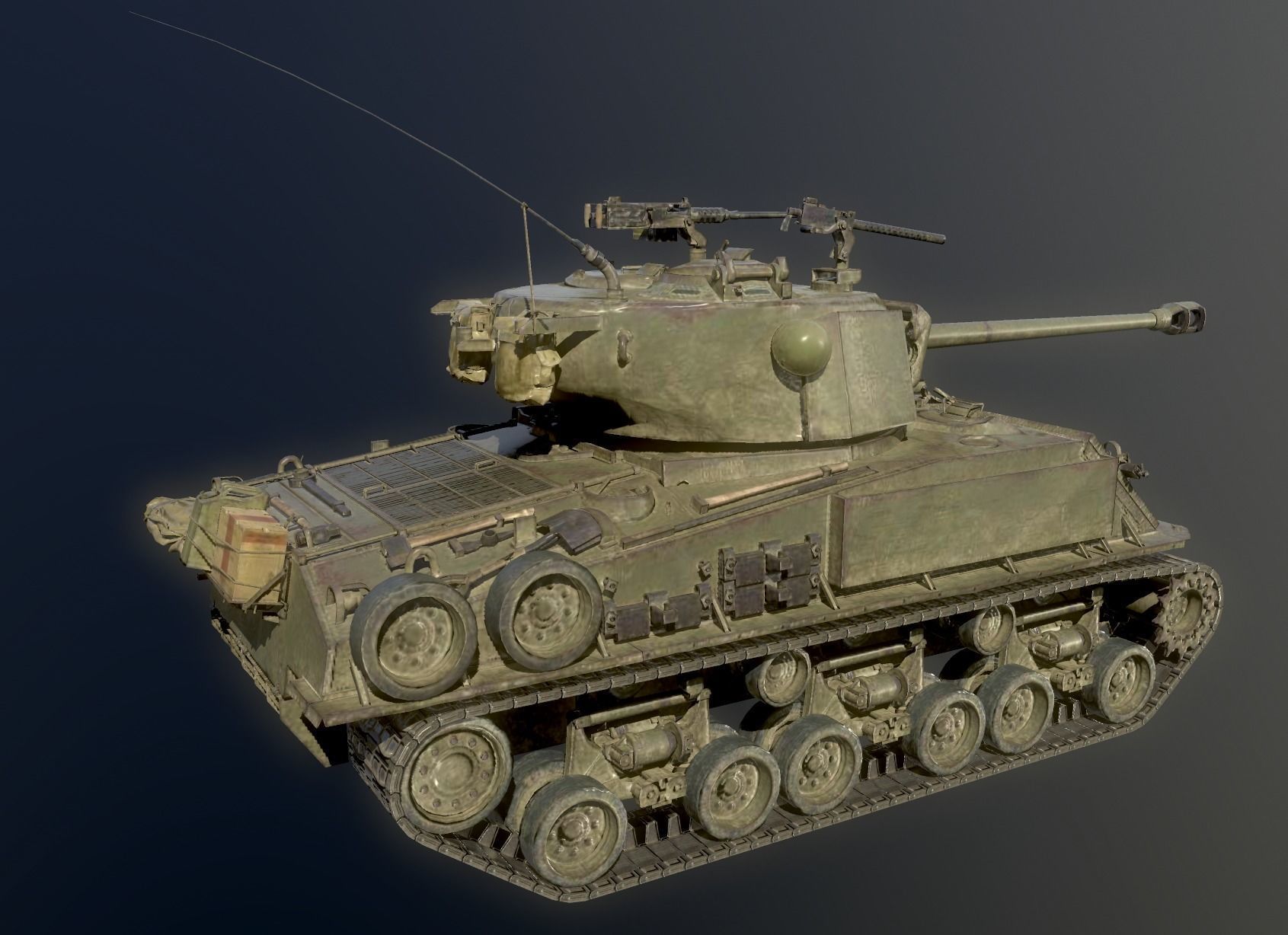 America M4 Sherman Medium Tank USA 3D model_6