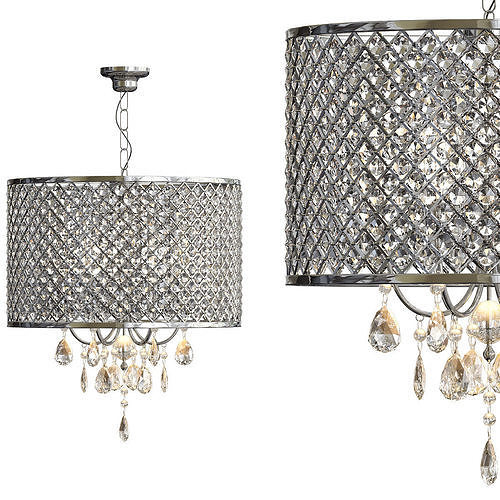 Killer chandelier with beads hanging from it 3D model