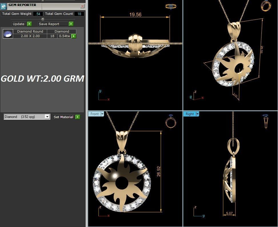 Women pendant 3dm render detail 3D print model_1