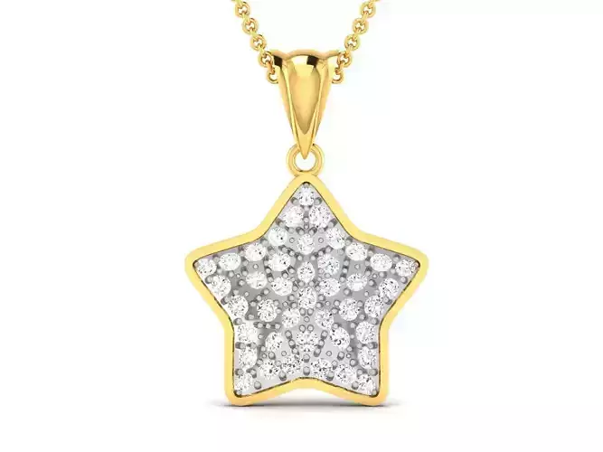 Star pendant 3dm render detail 3D print model