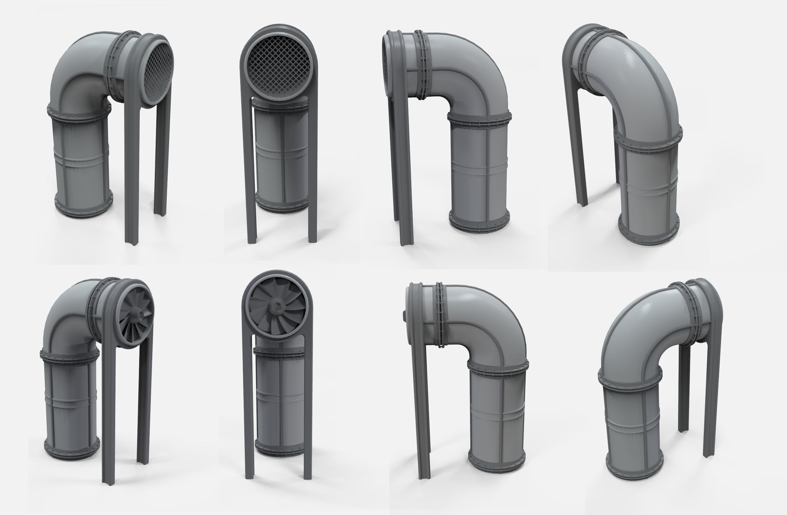 sci-fi Architecture kitbash 11 3D model_17