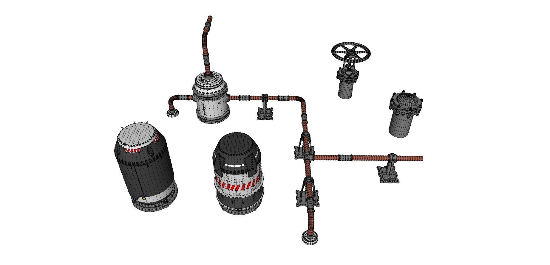 sci-fi Architecture kitbash 11 3D model_28