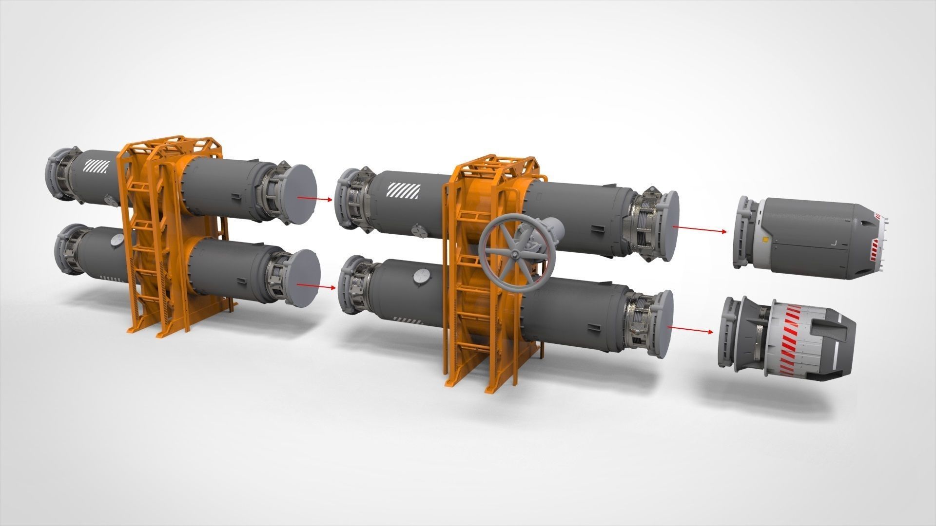 sci-fi Architecture kitbash 11 3D model_13