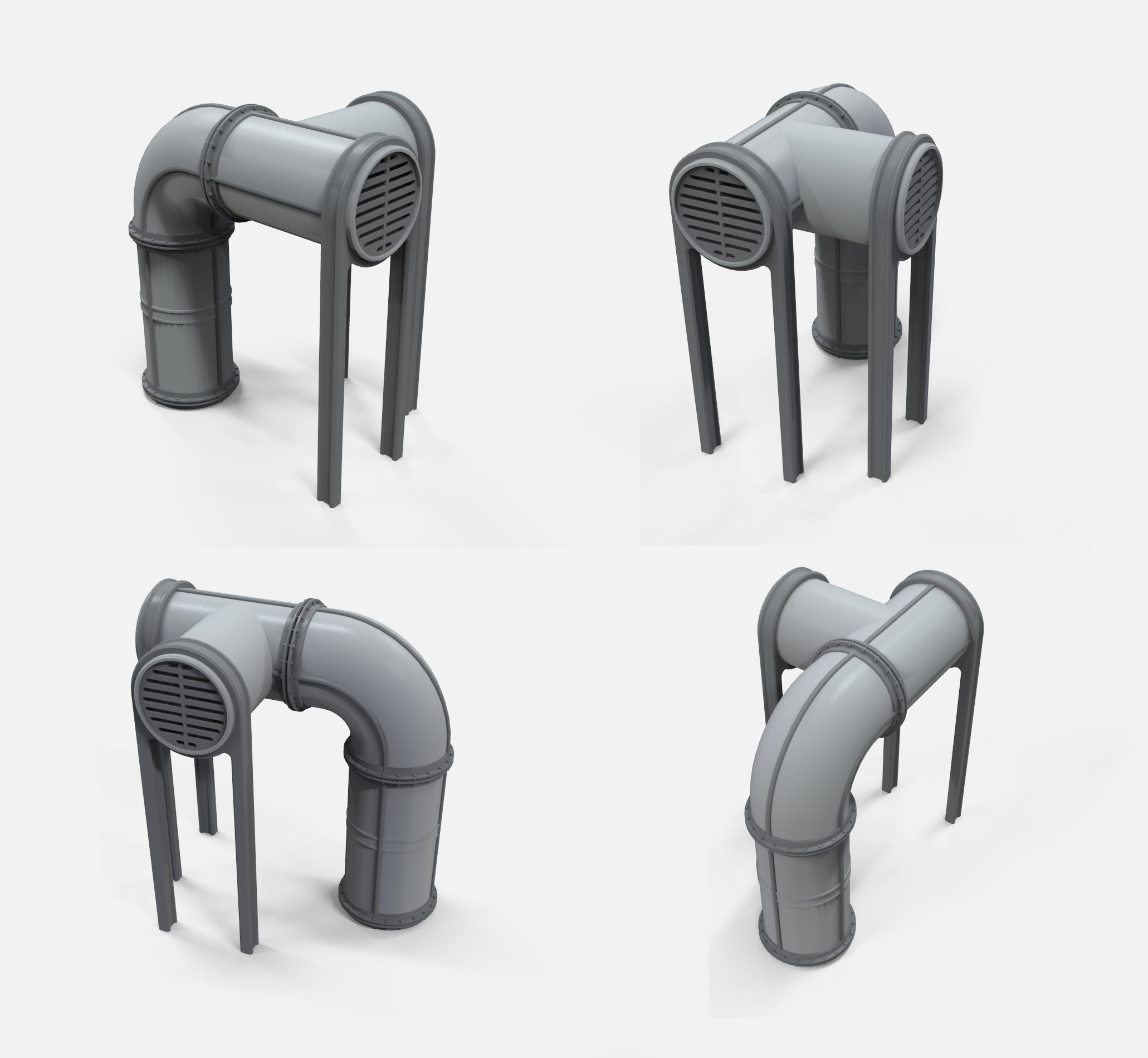 sci-fi Architecture kitbash 11 3D model_19