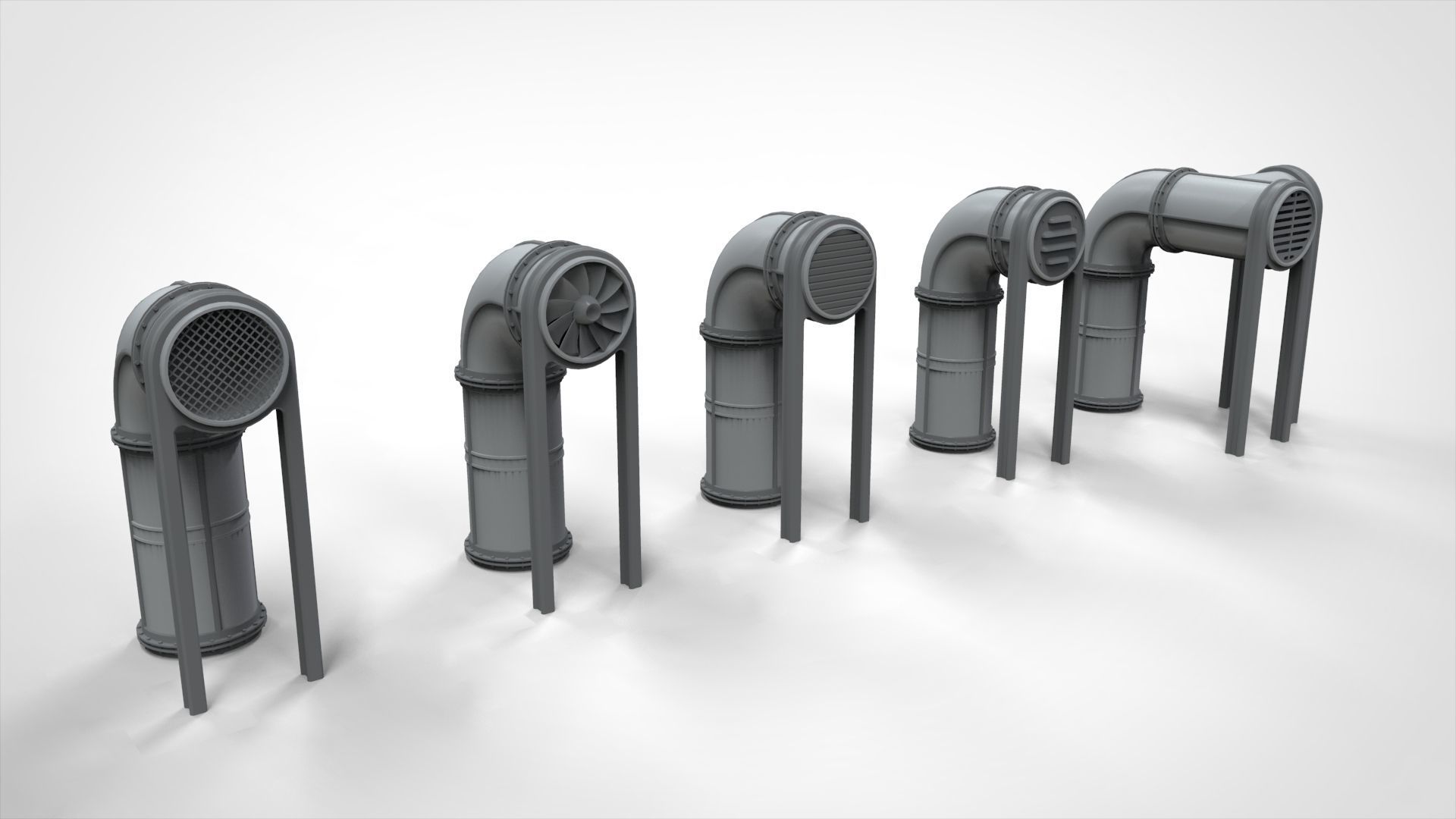 sci-fi Architecture kitbash 11 3D model_16