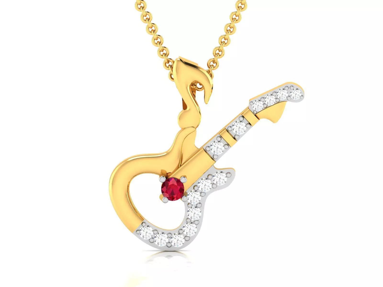 Guitar pendant 3dm render detail 3D print model