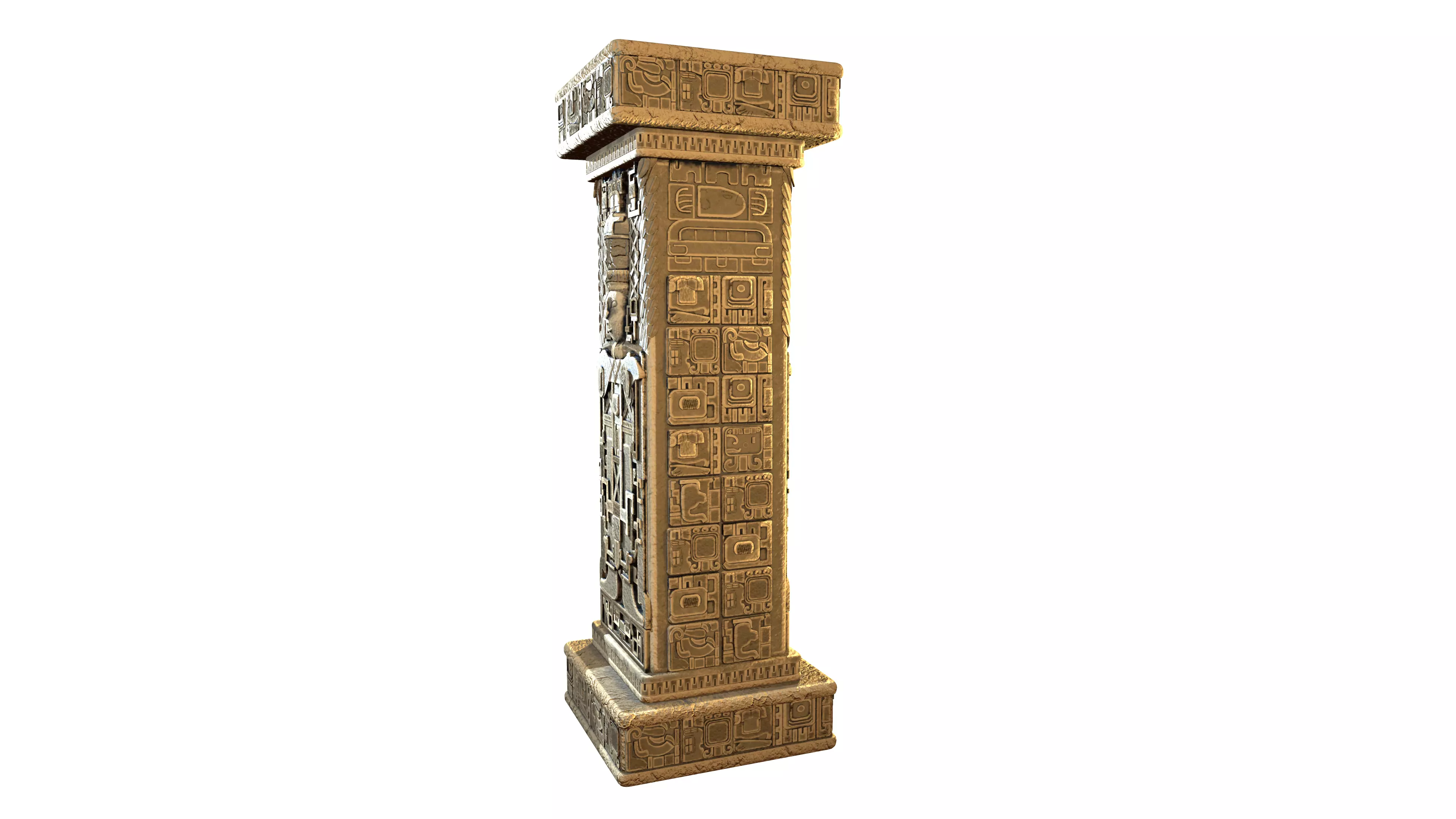 Mayan Pillar 3D model