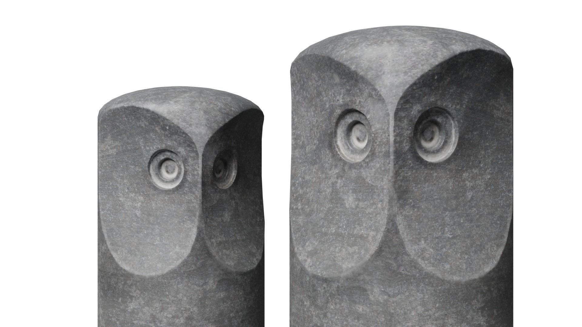 Owl Statuettes Decoration IKEA TONAD Low-poly 3D model_1
