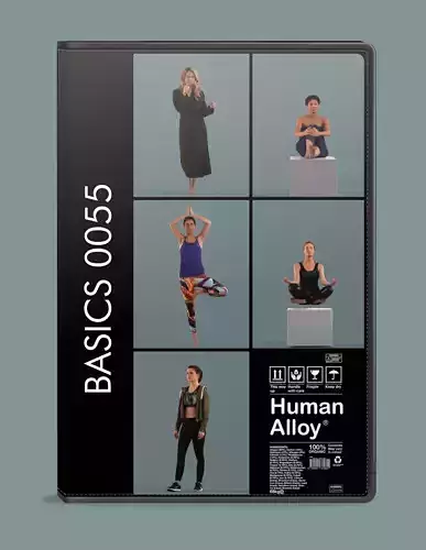 Set of 3D women at the gym and spa 3D model