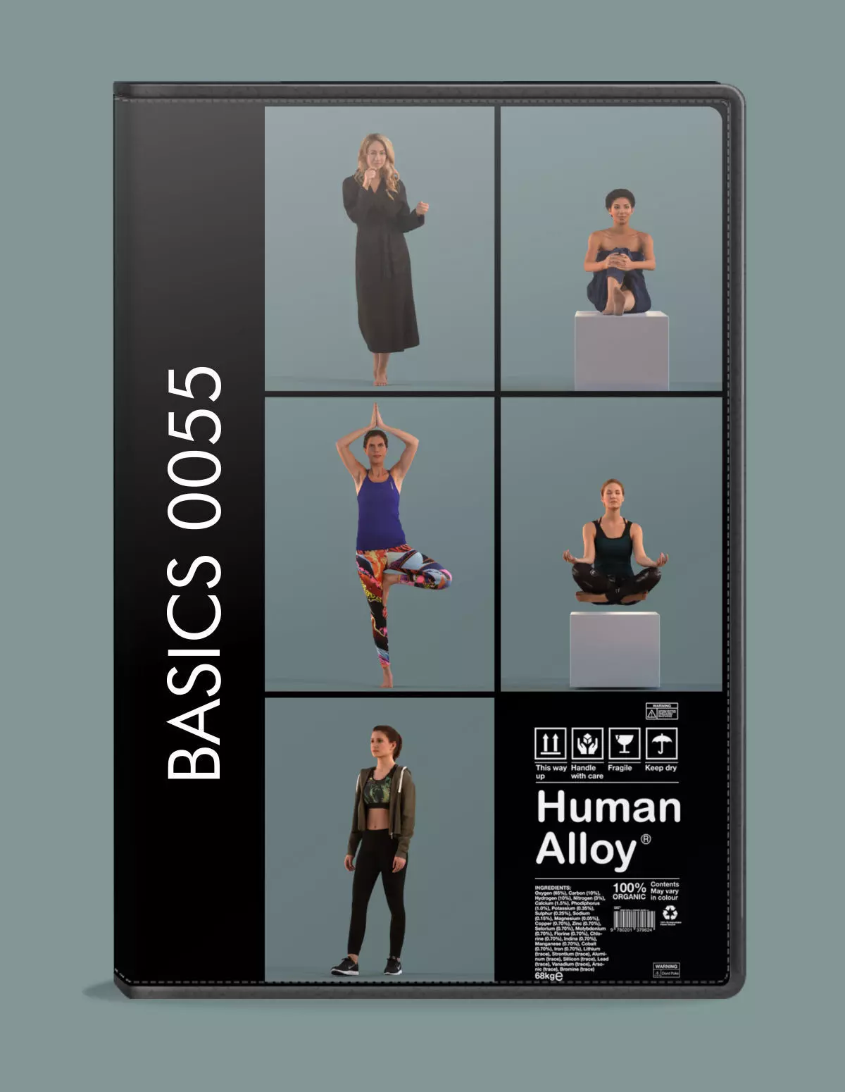 Set of 3D women at the gym and spa 3D model_0