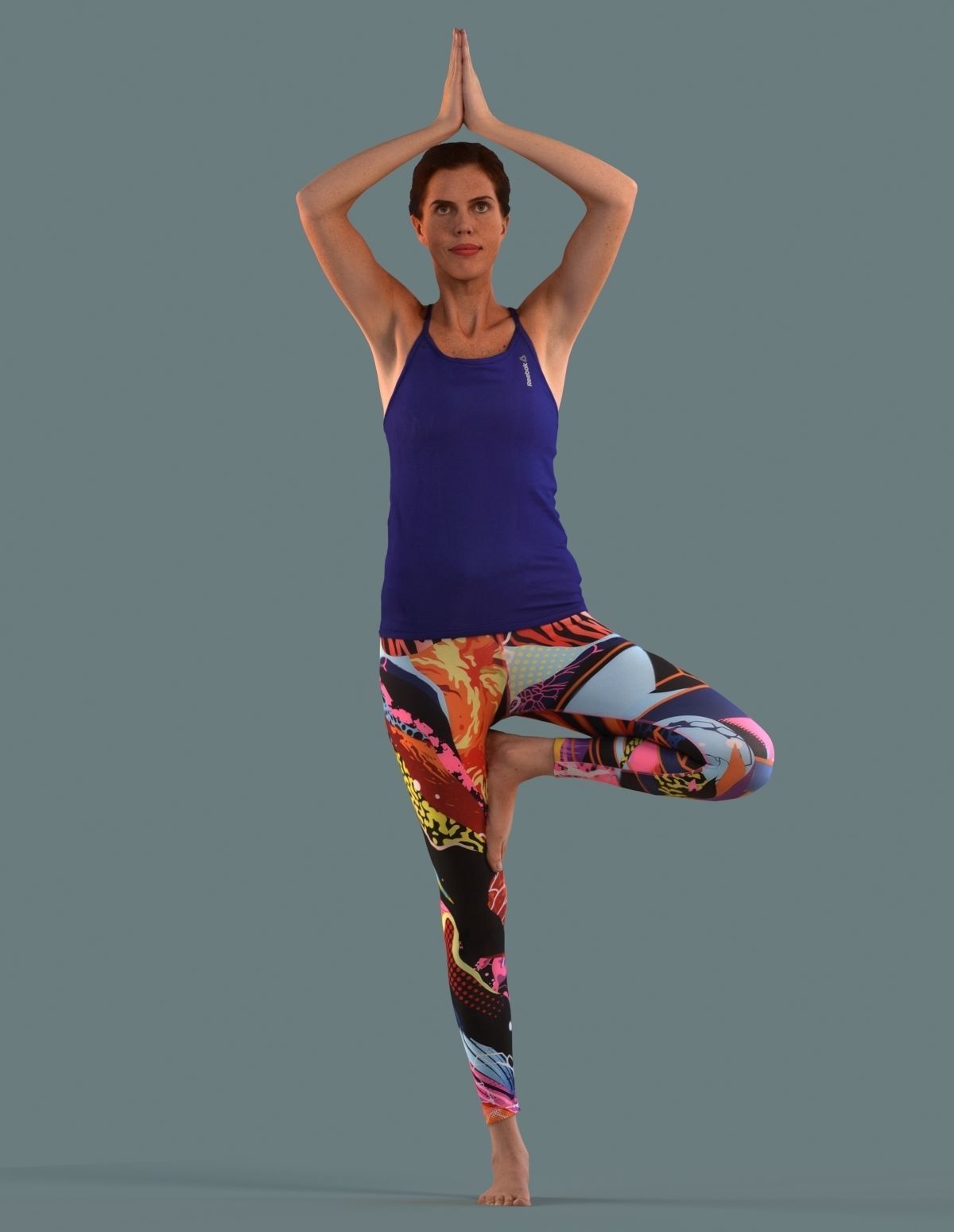 Set of 3D women at the gym and spa 3D model_4