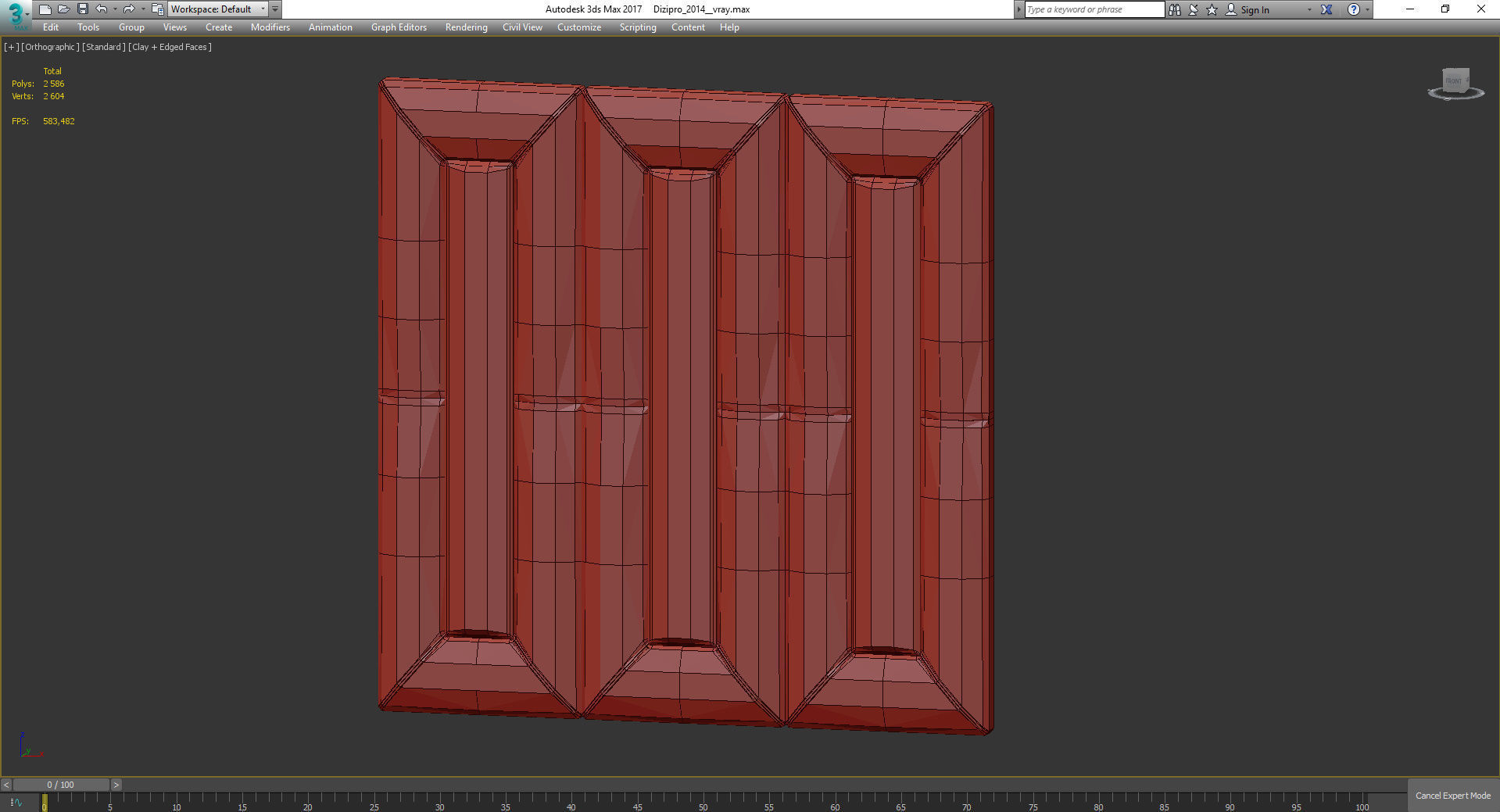 Wall Panel Decoration 3d model Low-poly 3D model_3