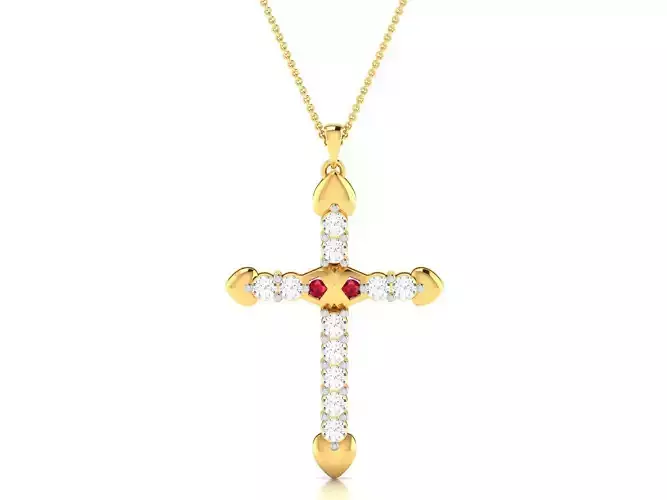 Holy cross pendant 3dm render detail 3D print model