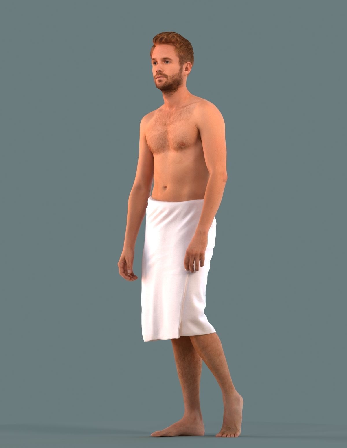 Set of 3D men at the gym and spa 3D model_1
