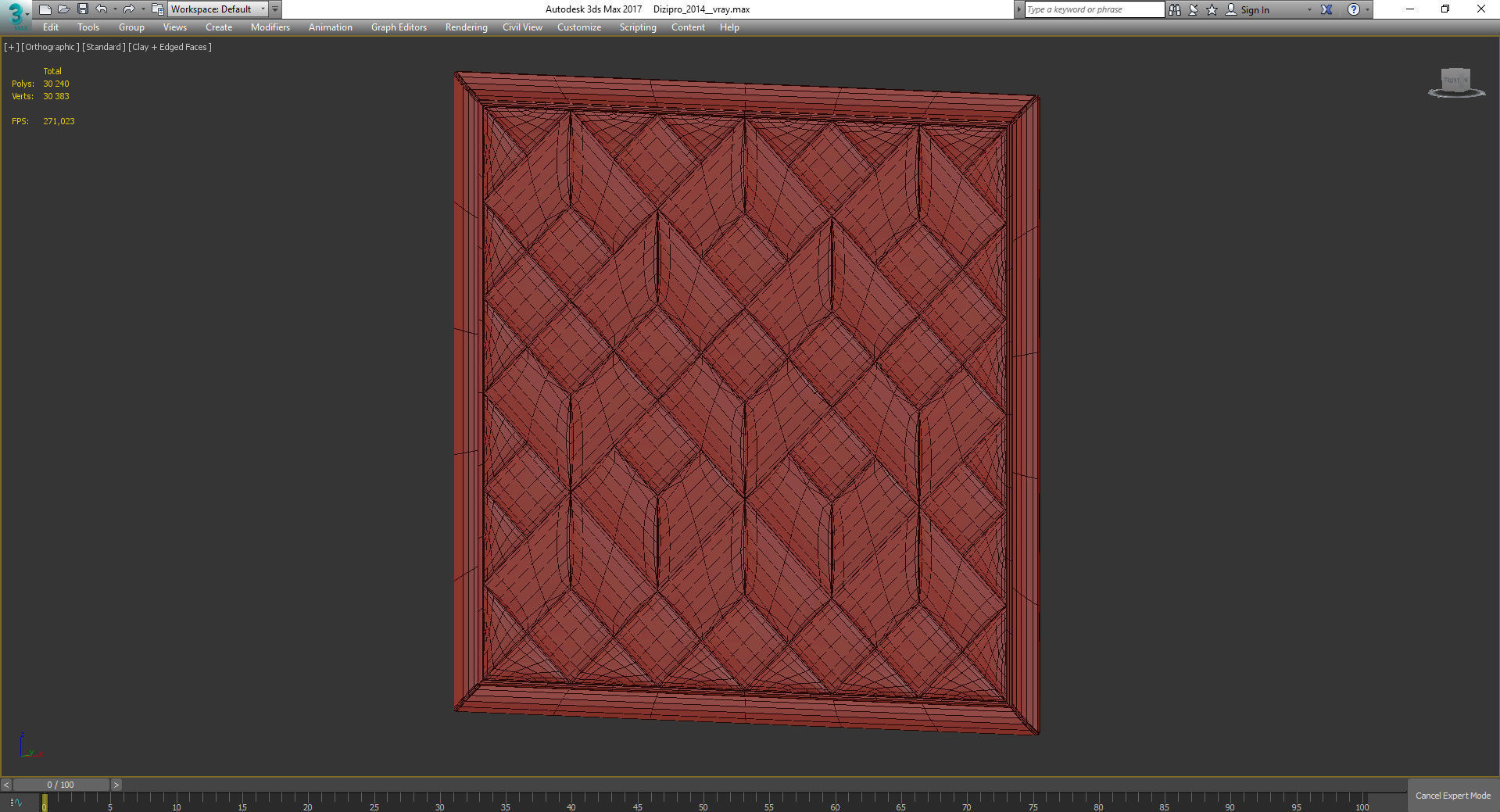 Wall Panel Decoration 3d model Low-poly 3D model_3