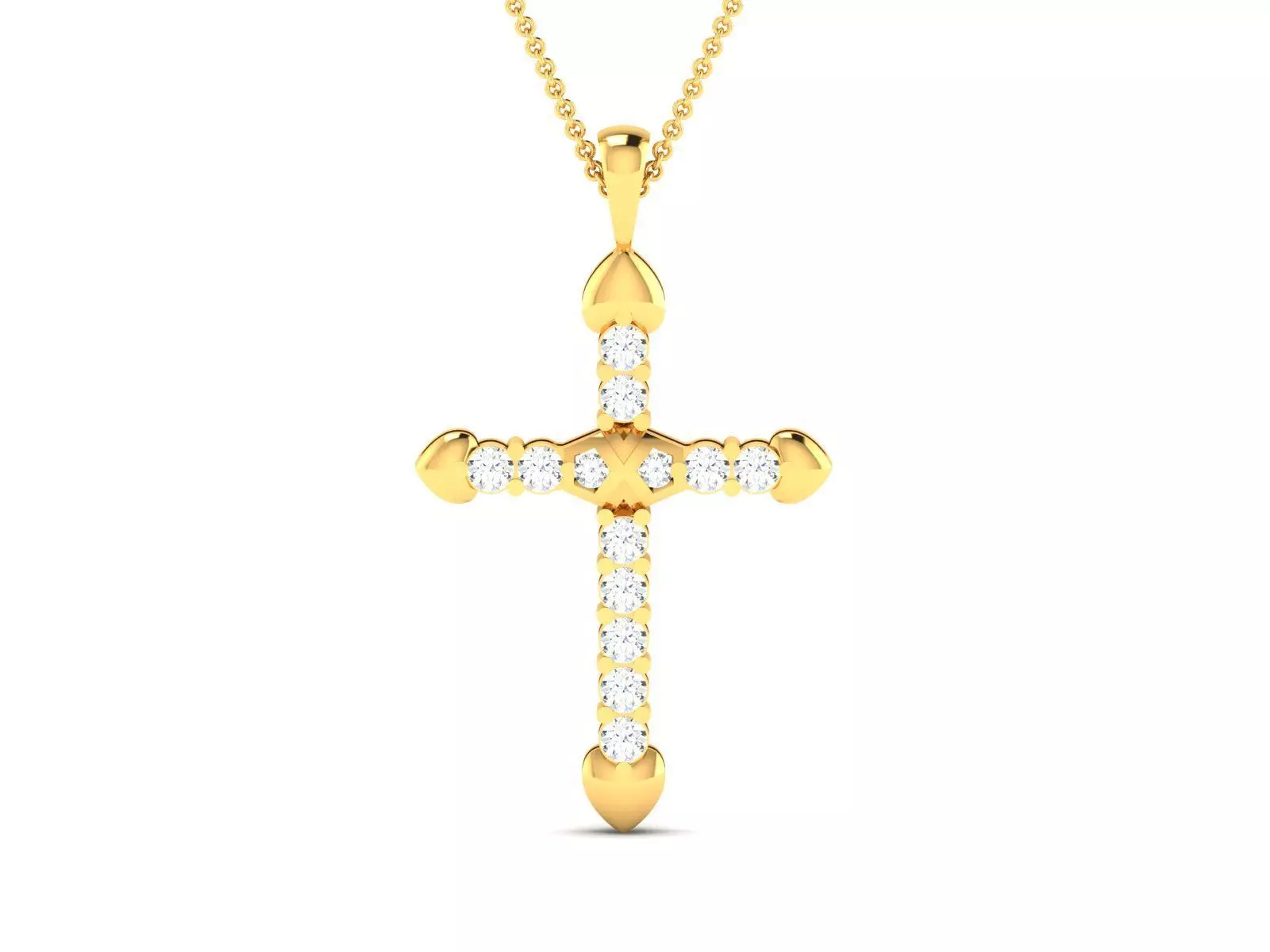 Holy cross pendant 3dm render detail 3D print model_0