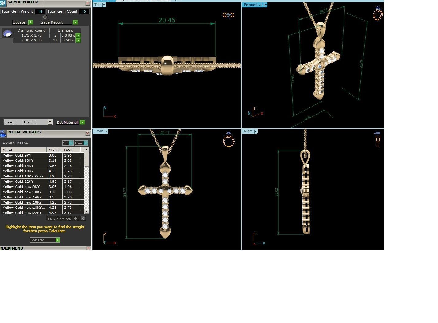 Holy cross pendant 3dm render detail 3D print model_4