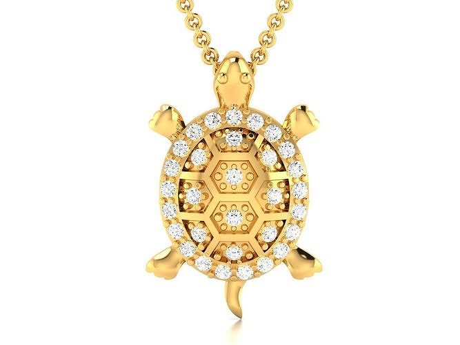Tortoise pendant 3dm render detail 3D print model