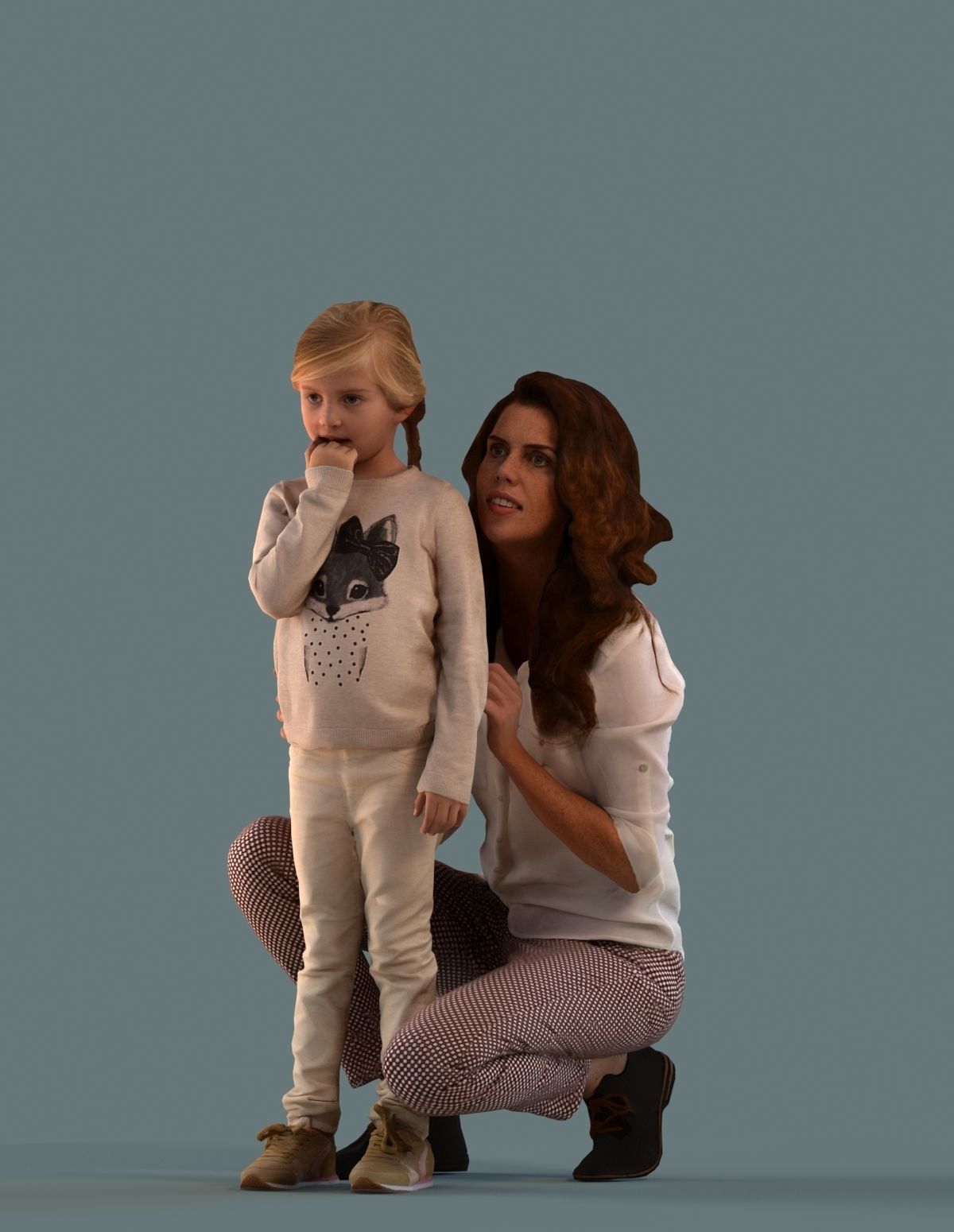 Set of 3D kids and families 3D model_1