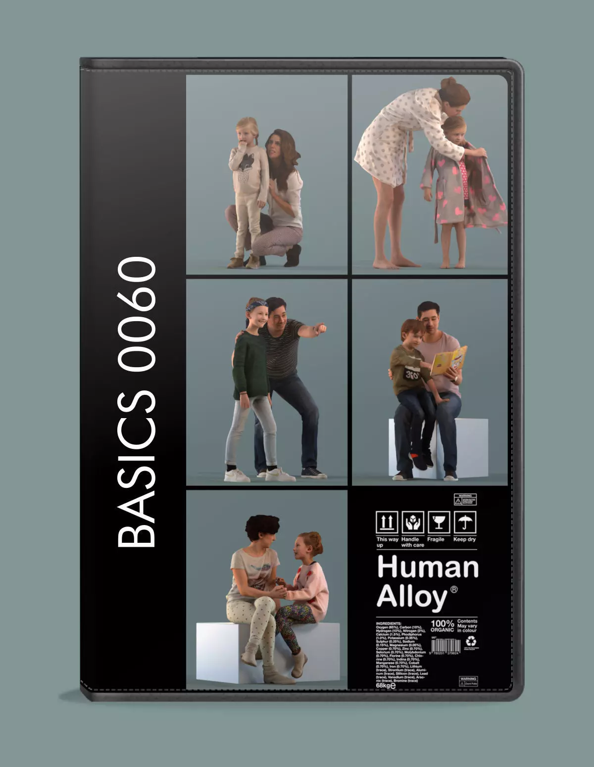 Set of 3D kids and families 3D model_0