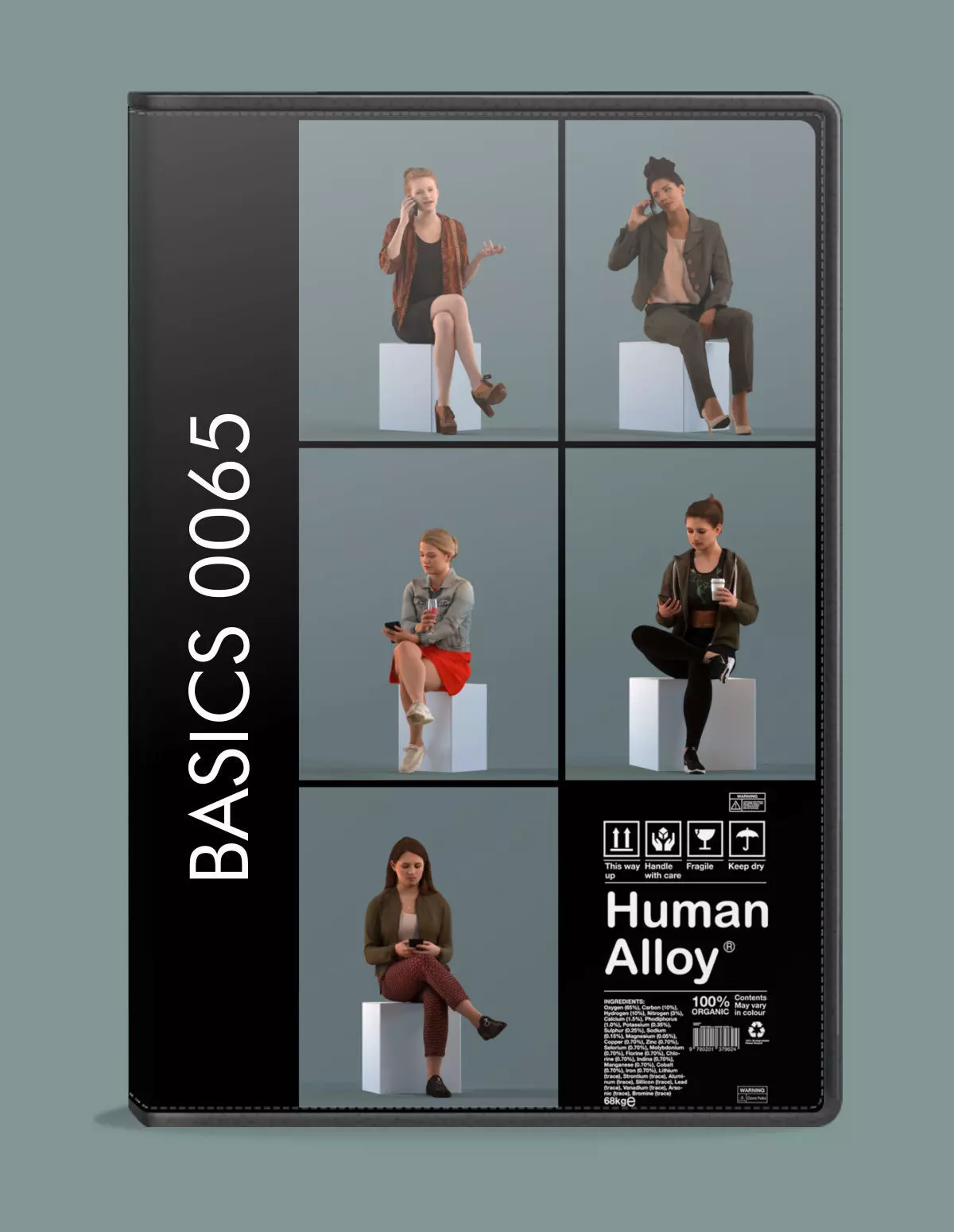 Set of 3D women talking on the phone 3D model_0