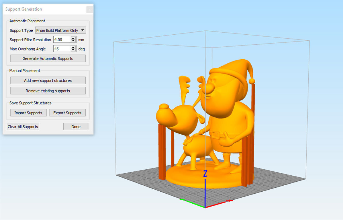 Santa with Deer Model for 3D Printing 3D print model_3