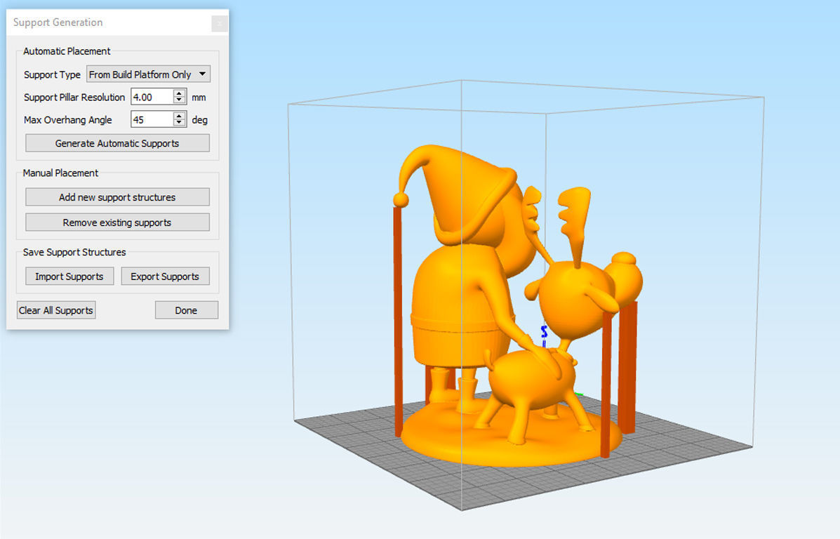 Santa with Deer Model for 3D Printing 3D print model_2