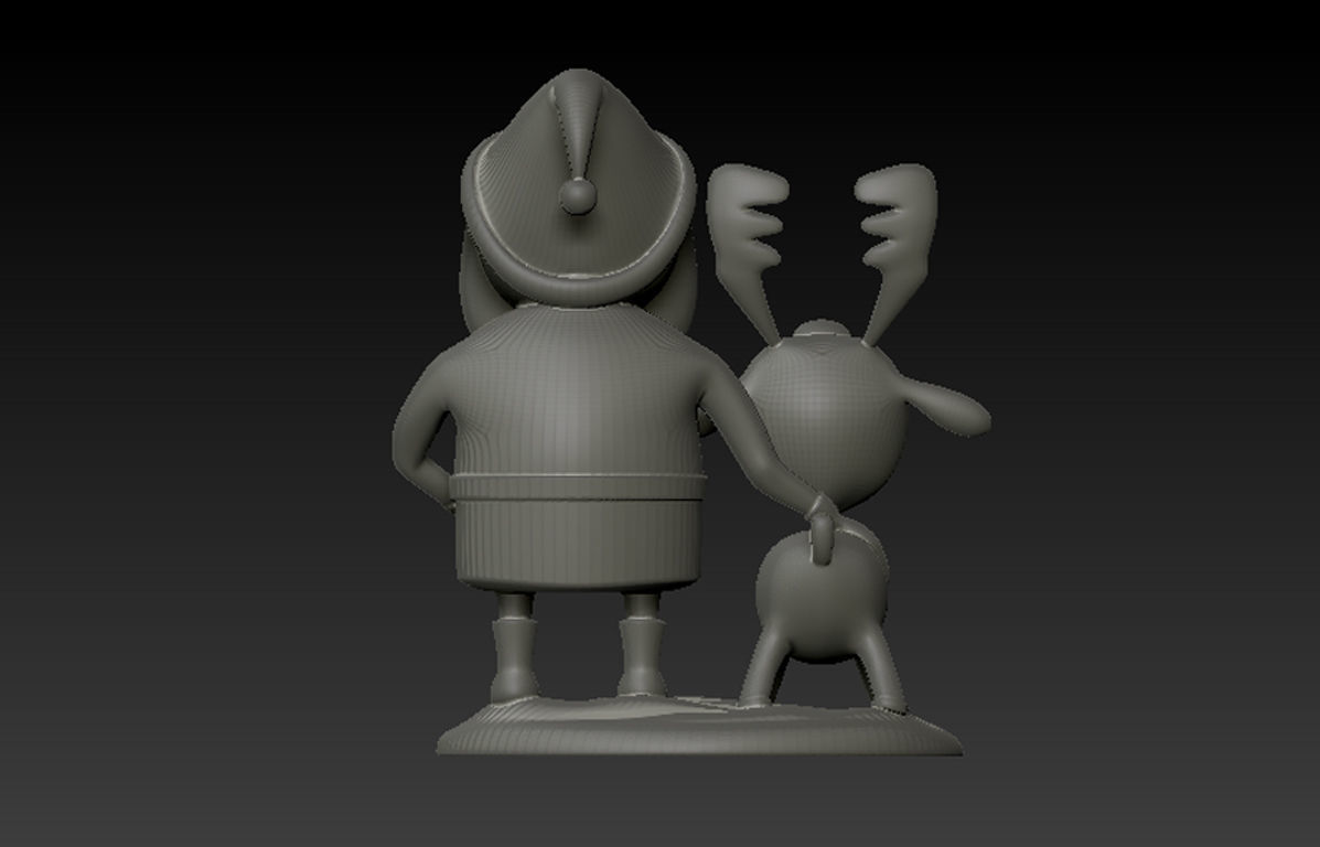 Santa with Deer Model for 3D Printing 3D print model_8