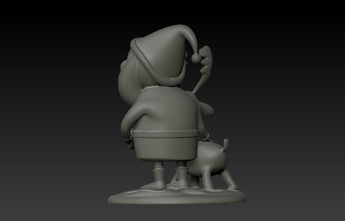 Santa with Deer Model for 3D Printing 3D print model_5