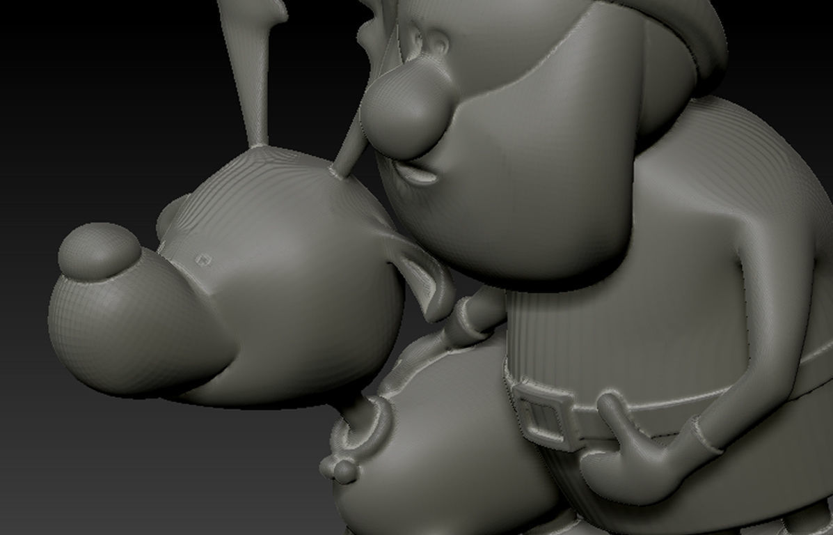 Santa with Deer Model for 3D Printing 3D print model_13