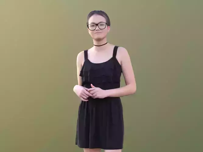 Laura 10444 - Standing Elegant Woman Low-poly 3D model