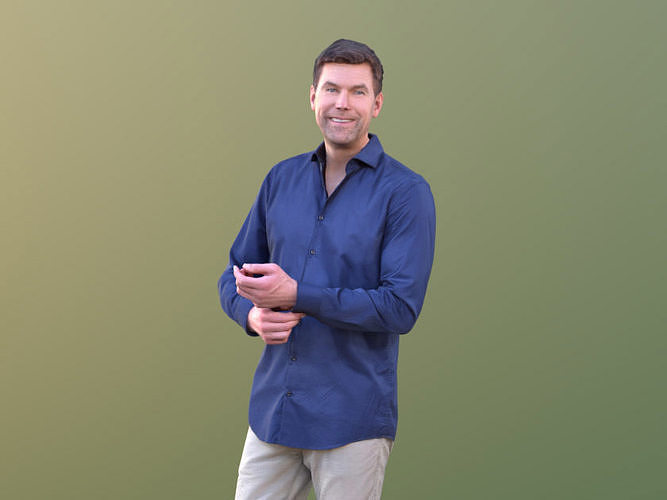 Lars 10438 - Standing Business Man Low-poly 3D model