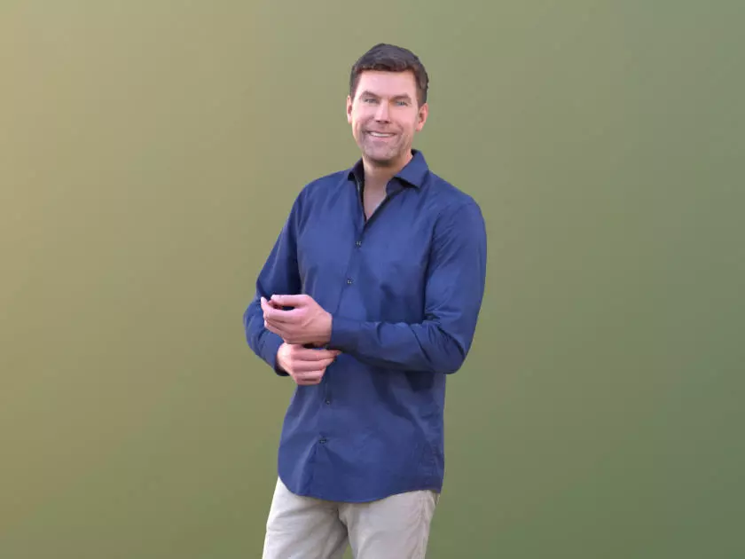 Lars 10438 - Standing Business Man Low-poly 3D model